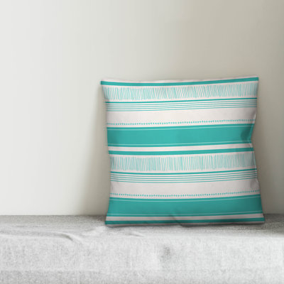 Donovan Abstract Sketched Stripes Abstract Indoor Outdoor Throw Pillow